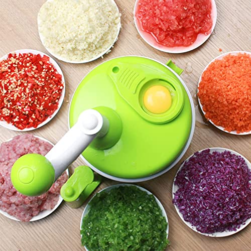 Food-processes-Hand-Crank-Food-ProcessorManual-Food-ChopperMeat-GrinderVegetable-Dicer-And-MincerFruit-Blender-With-Egg-Separator-Rotary-Onion-Chopper2-Sets-steel-blades
