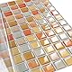 HyFanStr 3D fliesenaufkleber küche, Selbstklebende 3D mosaik fliesenaufkleber Bad Fliesendekor Aufkleber 23.6X23.6cm (4er Pack)