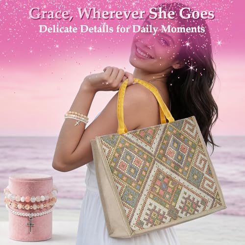 Image of Bearhug Luxury Gift Box for Women - Elegant Wrap Poncho Shawl & Versatile Tote Bag Set - 12Pcs Premium Birthday Gifts for Mom, Thinking of You, Anniversary, Get Well Soon Unique Gift Basket