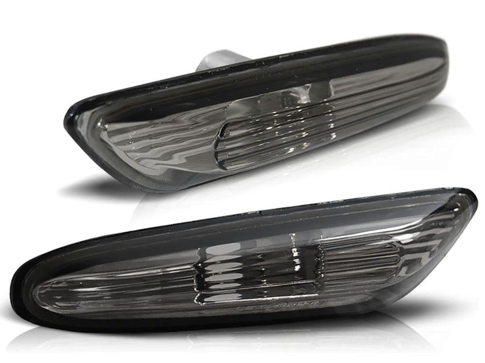 Seitenblinker in rauchglas matt getönt für BMW E60 / E61 / E46 / X3 SET 2 Stück links rechts Prüfzeichen