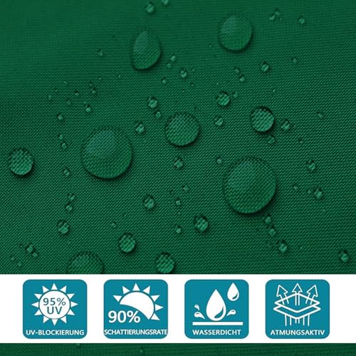 Toldo vela impermeable rectangular con protección UV contra viento para exteriores 4