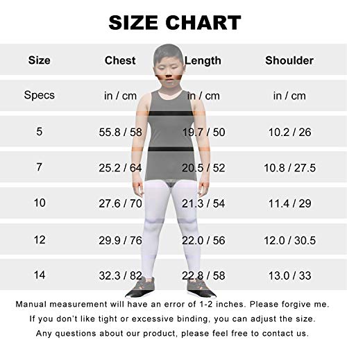 Youth Boys Girls Compression Tank Tops Athletic Sleeveless Shirt Undershirts Workout Base Layer Vest #TOP6