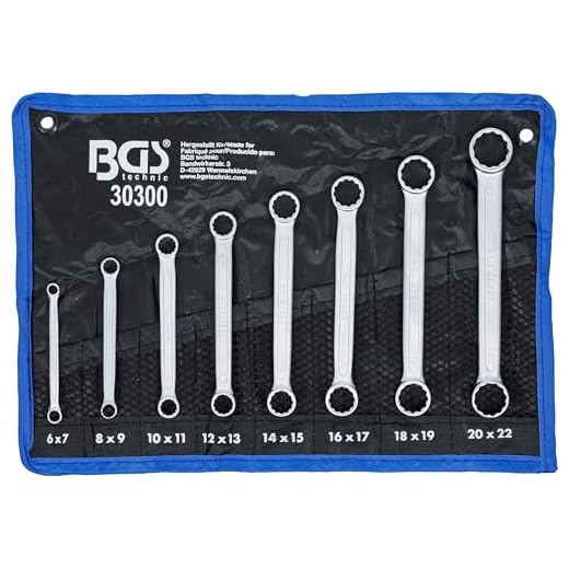 BGS 30300 | Doppel-Ringschlüssel-Satz | extra flach | SW 6-22 mm | 8-tlg.