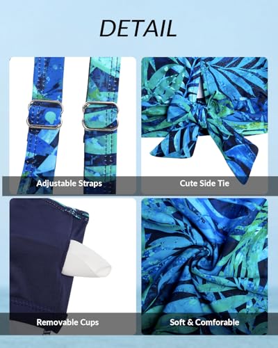 Image of Yonique Womens Blouson Tankini Top Only Loose Fit Swim Top No Bottom Modest Swimsuit