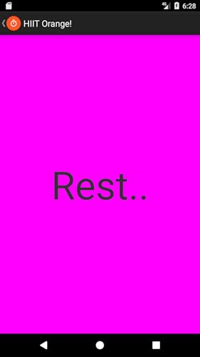 HIIT Orange Workout Interval Timer