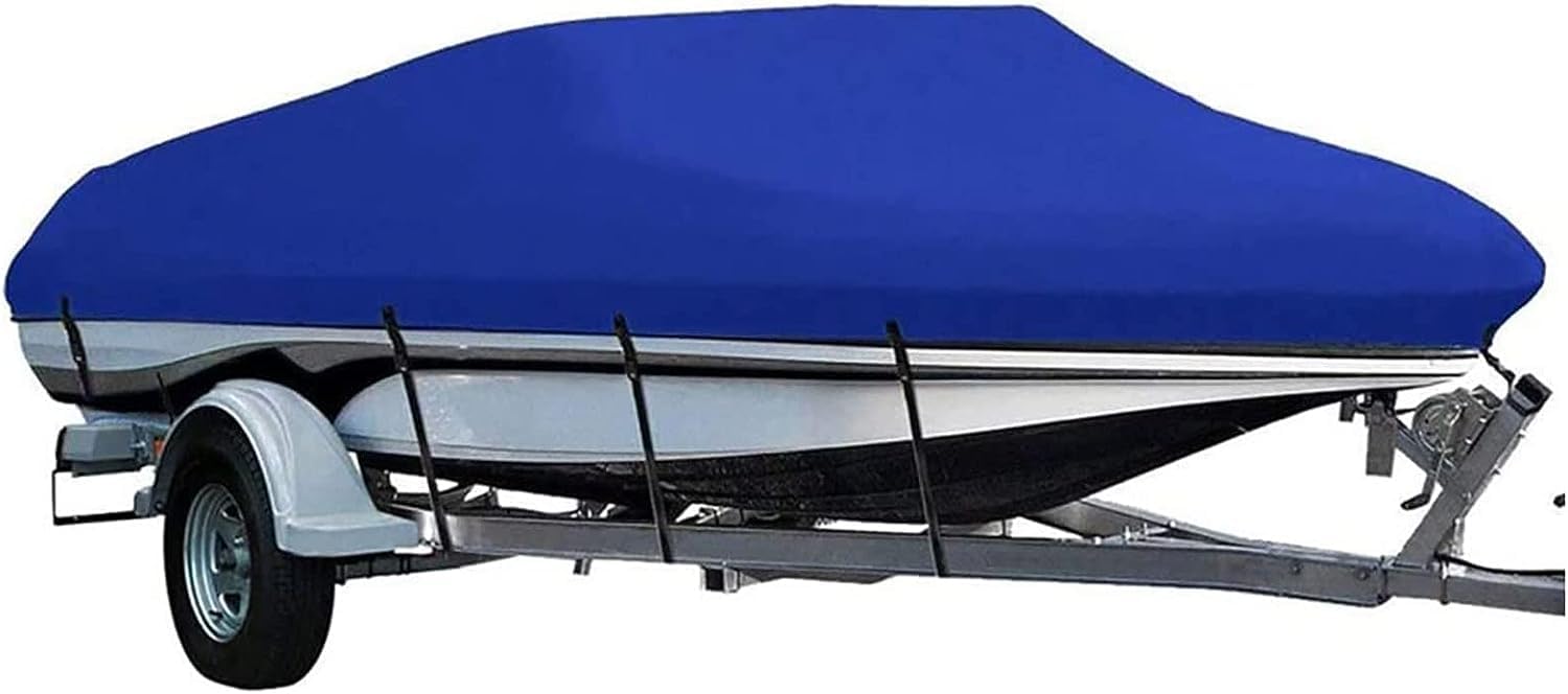 Wytrzymała wodoodporna osłona morska 420D Ripstop Canvas do V-Boat, ochrona przed słońcem i deszczem, pasuje do 20/22 stóp (420 x 270 cm) osłona odporna na warunki atmosferyczne