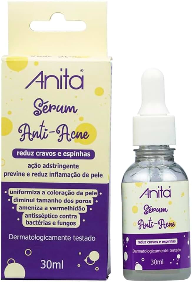 Sérum Anti Acne Reduz Cravos e Espinhas - Reduz a Inflamação da Pele - Anita