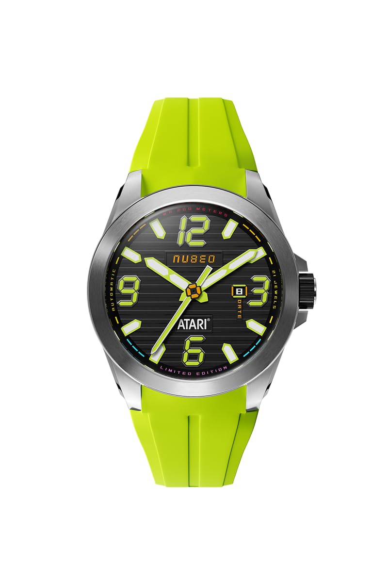 Nubeo Torrent Herren-Automatikuhr Atari Rainbow Limited Edition mit Kautschukarmband NB-6121