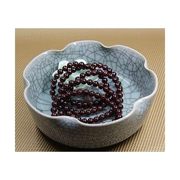 Natural A Grade Red Garnet Gemstone 6mm Round Beads Stretch Bracelet 7" Unisex