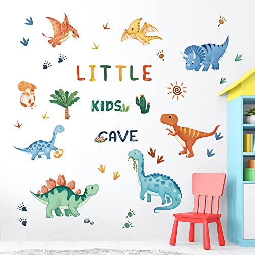 Vinilos decorativos agua dinosaurio acuarela habitación infantil miniatura 2