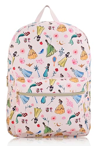 Image of Disney Princess Unisex Backpack | Large Cute PU Leather Travel Purse | Disney Princess Bag Accessory