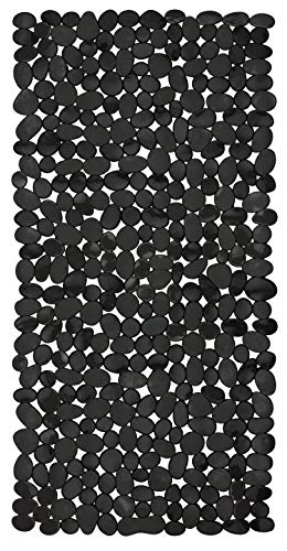 Circul Tapis de baignoire Noir Aspect moderne de pierres 70 x 35 cm