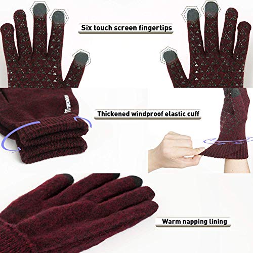 Image of TRENDOUX Winter Gloves for Men Women - Upgraded Touch Screen Cold Weather Thermal Warm Knit Glove for Running Driving Hiking