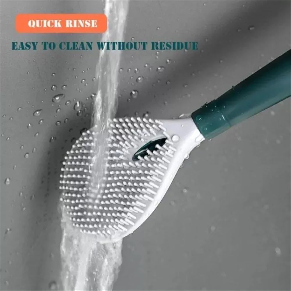 Juego de Portaescobillas Cepillos de baño de Mango Largo for Montaje en Pared, de Caucho termoplástico, con Juego de Soporte, Accesorios de baño escobillero