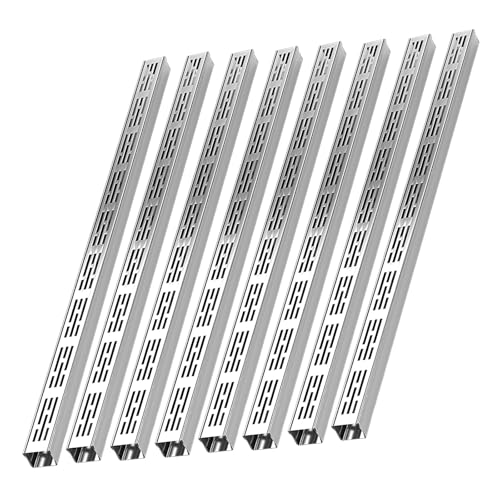 Set di canali di drenaggio in calcestruzzo con griglia metallica per installazione di vialetti e scarico tempesta, facile da tagliare e montare