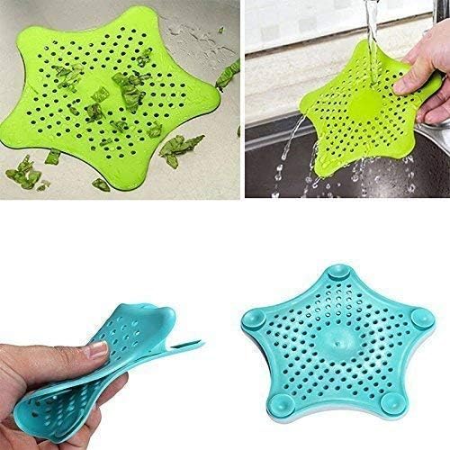 4 Pcs Silicone Drain Hair Catcher, Kitchen Sink Strainer - Bathroom Shower Sink Stopper (Multicolor)