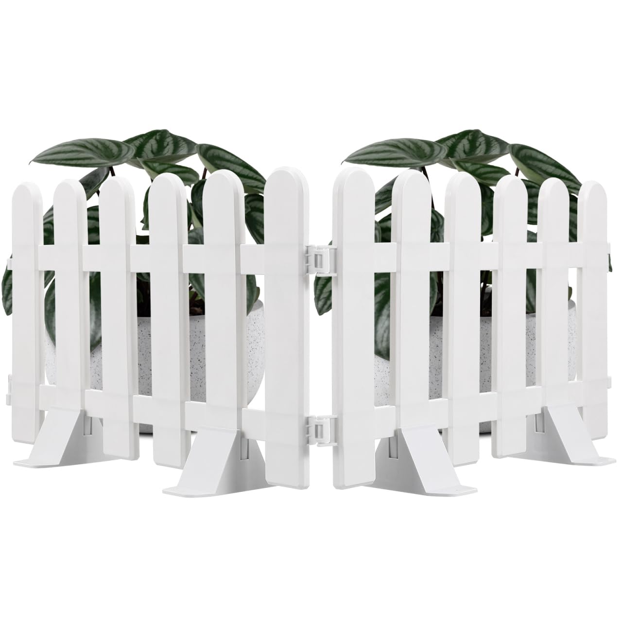 Clôture décorative en plastique blanc SUPVOX modulable et sans entretien