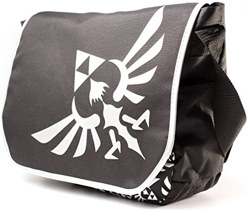 Preisvergleich Produktbild Legend of Zelda Logo Tasche kompatibel mit Nintendo Messenger Bag Laptopfach großer Logoprint