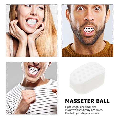 Esportble 8 peças Exercitador de mandíbula, bola de silicone, fortalecedor da linha da mandíbula, fe