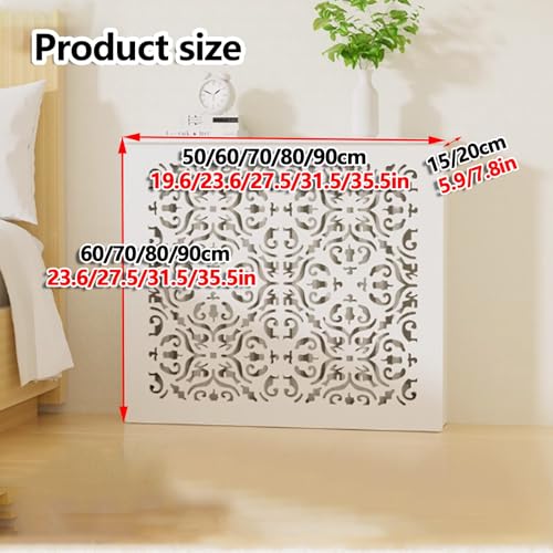 Cache-radiateur blanc en bois, protection et déco de maison - 3
