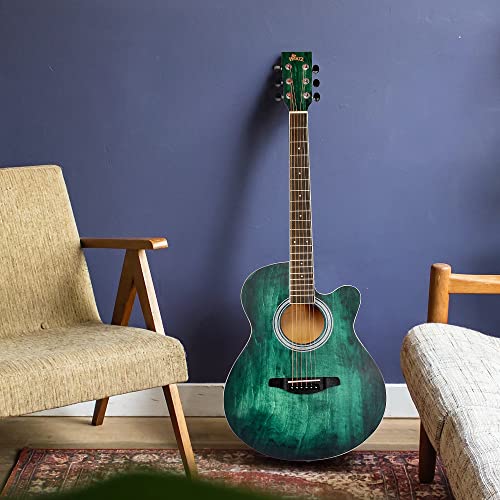 Winzz AF-H00LC Hand Rubbed Series - 40 Inches Cutaway Acoustic Acustica Guitar Beginner Starter Bundle thumb #2