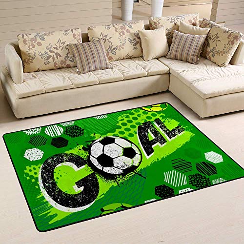 Tapis de football Ruchen vert isolant et antidérapant de 203x147 cm