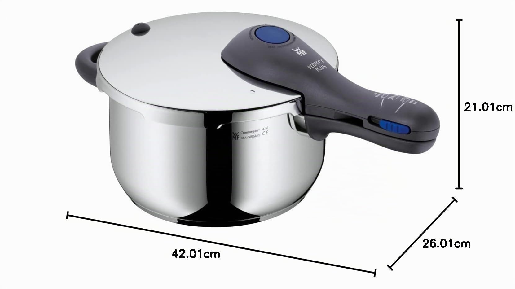 WMF Perfect Plus - Olla Rápida 22 cm de diámetro, 4 litros y medio, Acero Inoxidable para inducción