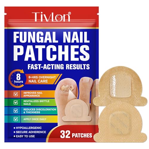 Parches Para Hongos En Las Uñas, Resultados Visibles en 8 Horas, Parches Nocturnos Para Hongos En Las Uñas De Los Pies Para UñAs Dañadas y Decoloradas, 32 Piezas