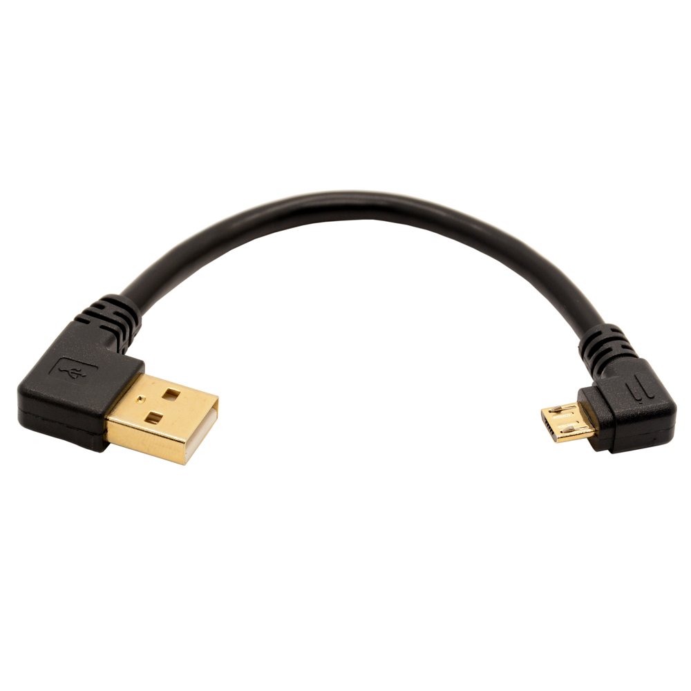 Cavo Micro USB System-S 140 Cm – Angolato A 90° (Sinistro) – Per Ricarica E Dati