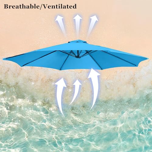 Tessuto impermeabile resistente ai raggi UV per ombrelloni da patio a 6/8 coste, perfetto per giardino ed esterno, copertura durevole e resistente alle intemperie