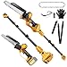 2-IN-1 Cordless 8 Inch Pole Saw & Mini Chainsaw For DE Walt 20V MAX Battery, Brushless Motor, Auto Oiling, 15.8 FT Max Reach, Electric Pole Saws for Tree Trimming & Branch Cutting (No Battery)