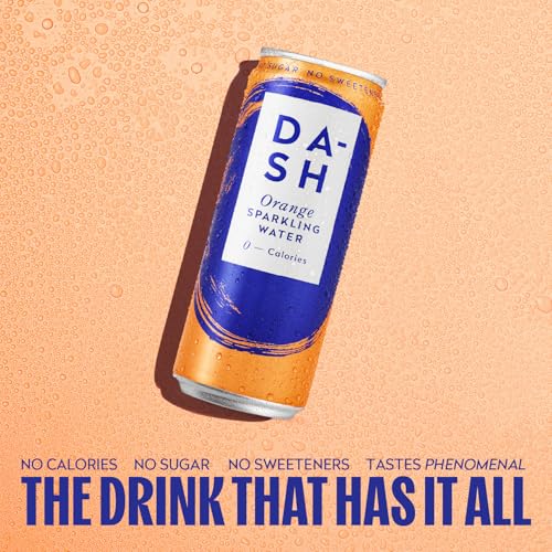 DASH Water Orange - 12 x Orange Flavoured Sparkling Spring Water - NO Sugar, NO Sweetener, NO Calories - Infused with Wonky Fruit (12 x 330ml cans) - Image 3