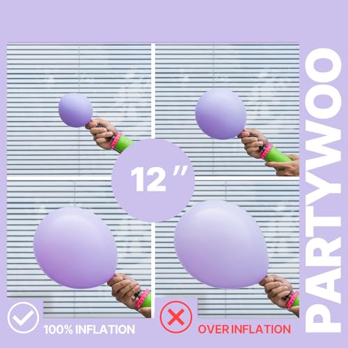 Image of PartyWoo Pink Purple and Gold Balloons 66pcs 12 Inch Baby Pastel Light Pale Pink Purple Metallic Gold Balloons for Graduation Baby Shower Birthday Butterfly Anniversary Princess Party Decorations
