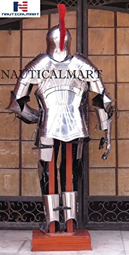 NauticalMart Gothic Full Suit of Armor Wearable Costume for Halloween Silver