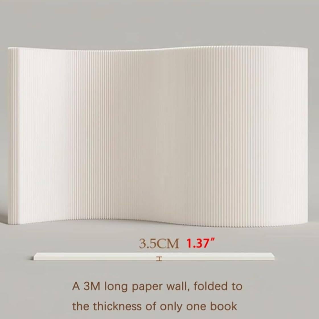 Modern Room Divider, Interior Privacy Screen, Folding and Retractable Room Divider, Freestanding Paper Wall Partition, for Bedrooms, Uffici, Balcony, 2x1.8m/6.5x6.91FT