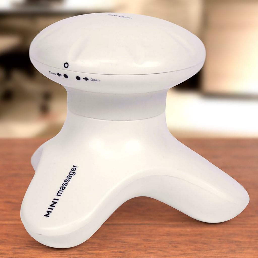 GLOBAL RELAX® | BONNO Vibrating Body Massager | White | Shiatsu I Anti-Cellulite I Reflexolygy I Acupressure Massage | Ergonomic | Water Resistant | Light Weight I Portable