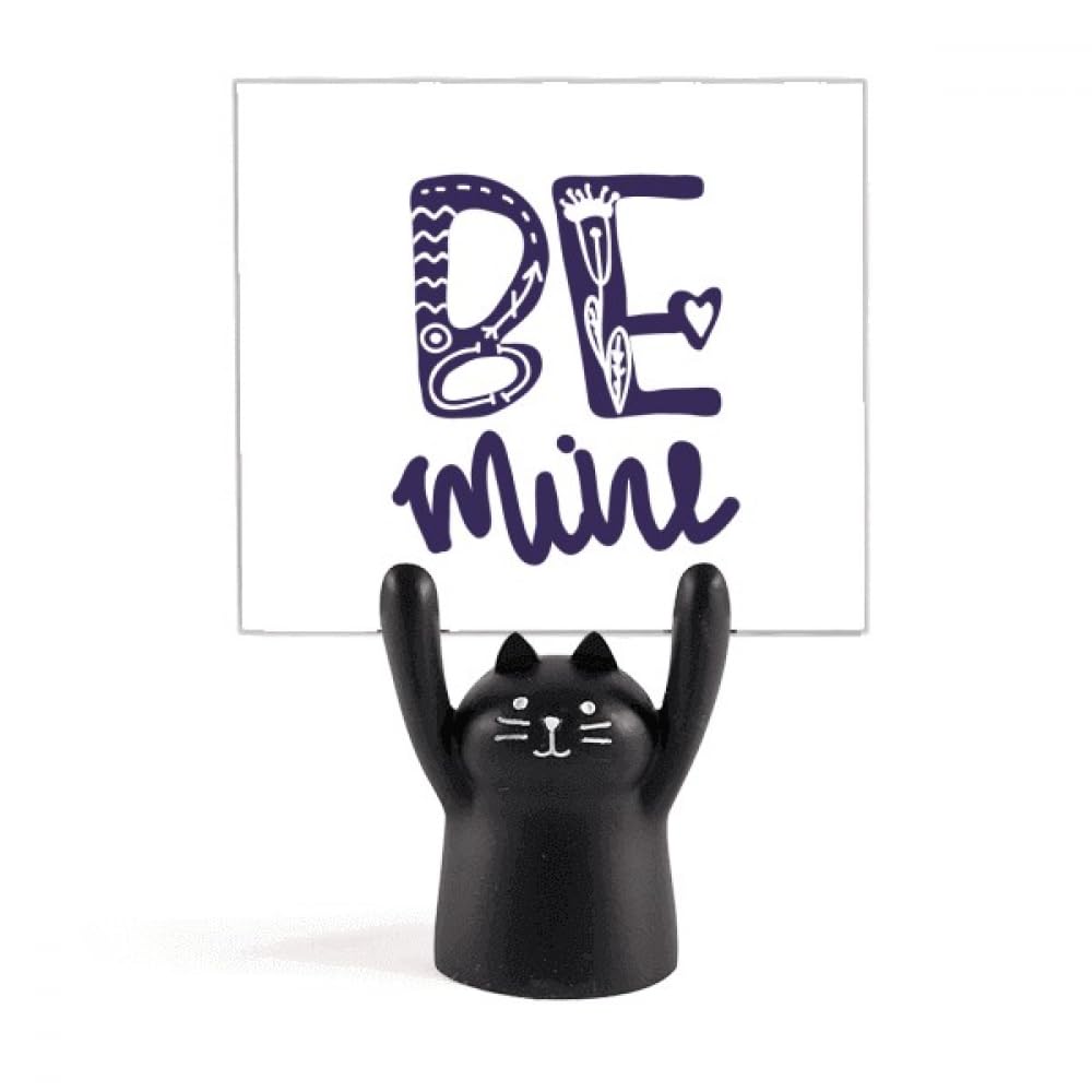 Porte note chat noir Be Mine support mémo pince photo de table - 4