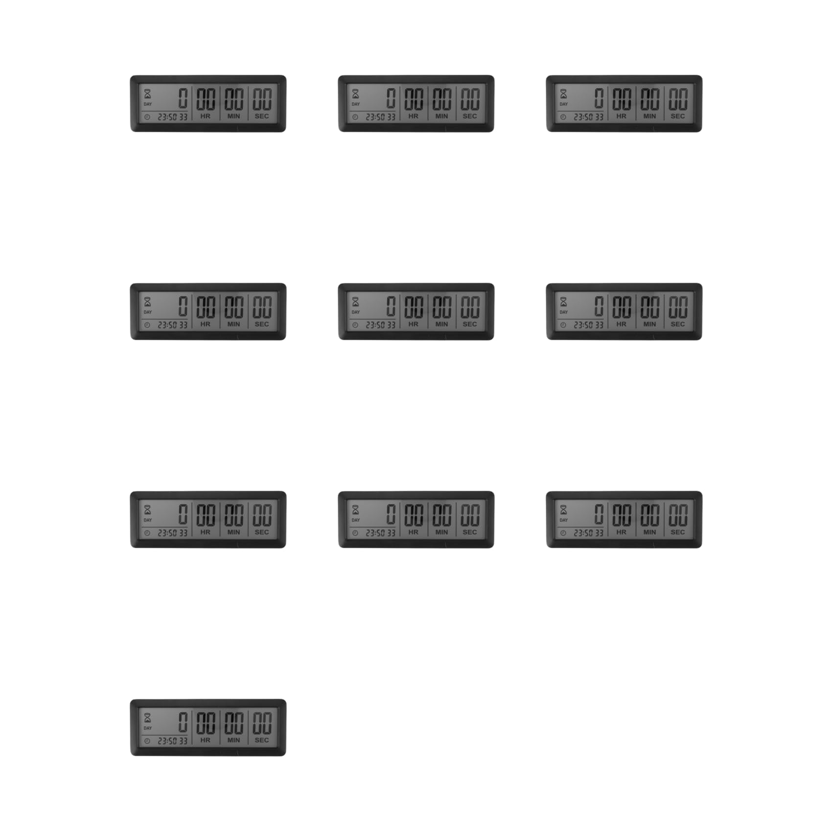 Hndhbfgrt 10X Big Digital Countdown Days Timer Clock - 999 Days Count Down Clock Timer for Graduation Lab Kitchen (Black)