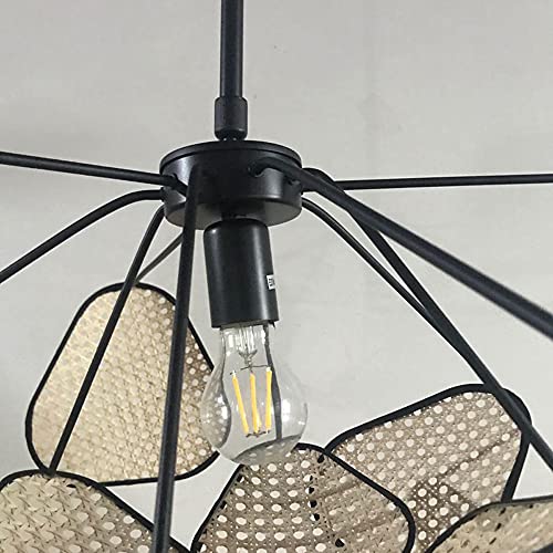 Suspension plafonnier fait main en éventail pour un éclairage doux