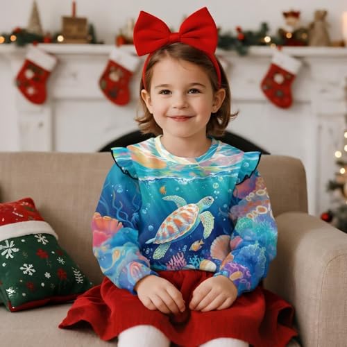 Girls Sweatshirts Casual Long Sleeve Pullover Crew Neck Tops Fall Home School Sports Sweatshirt for Kids3