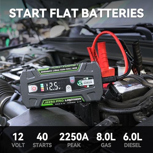 LOKITHOR J2250 PRO Jump Starter with ConnectMax, 2250A LiFePO4 Car Starter Battery for 8.0L Gas and 6.0L Diesel Engines, Jump Pack with 60W Two-Way Fast Charging, Super-Safe and 2000 Cycle Life — view 2