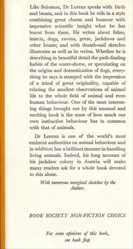 King Solomon's Ring - New Light on Animal Ways B001PGOTXM Book Cover
