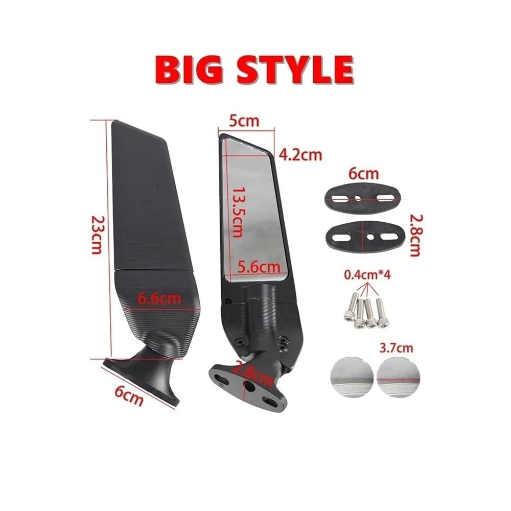 motos Miroir vélo Rétroviseurs De Moto Réglables, Rétroviseurs Rotatifs Modifiés Pour CBR 250R, 300R, 500R, 600R, 650R, CBR1000RR