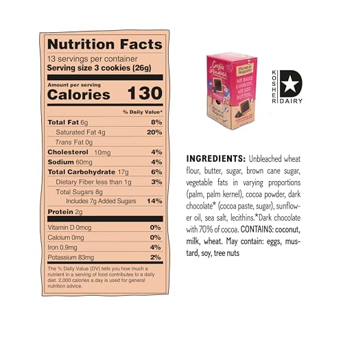 Image of Michel & Augustin Dark Chocolate Sea Salt Cookies, 40ct Boxes, 3-Pack
