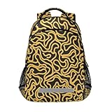 Mnsruu Sac à dos à lignes jaunes pour cartable d'école primaire, multicolore, taille unique