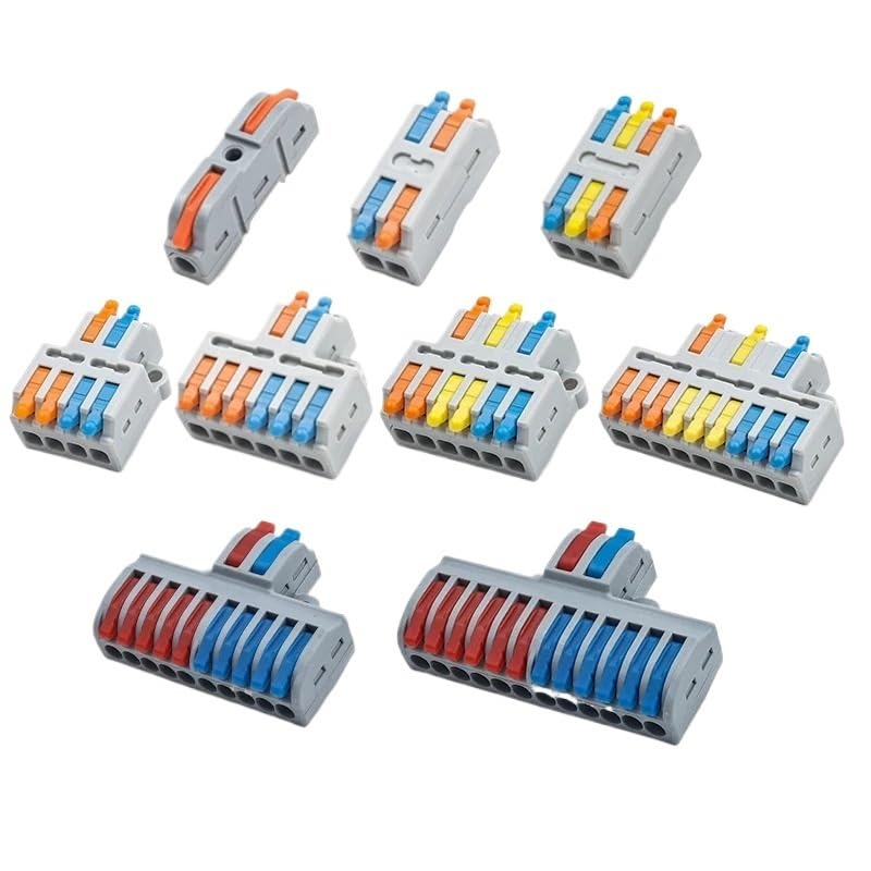 Conectores de cable de cableado rápido de 2/3 pines, todos los conductores eléctricos compactos, SPL, divisor de empalme, bloque de terminales a presión (SPL122)