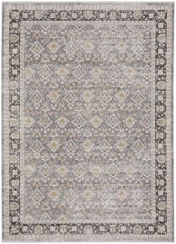 Oriental Weavers Maharaja Area Rug - 091E1-7'10" x 10'10" - in Grey/Blue - Vintage Inspired, Stain Resistant, Family and Pet Friendly, Dining, Living Room Rug
