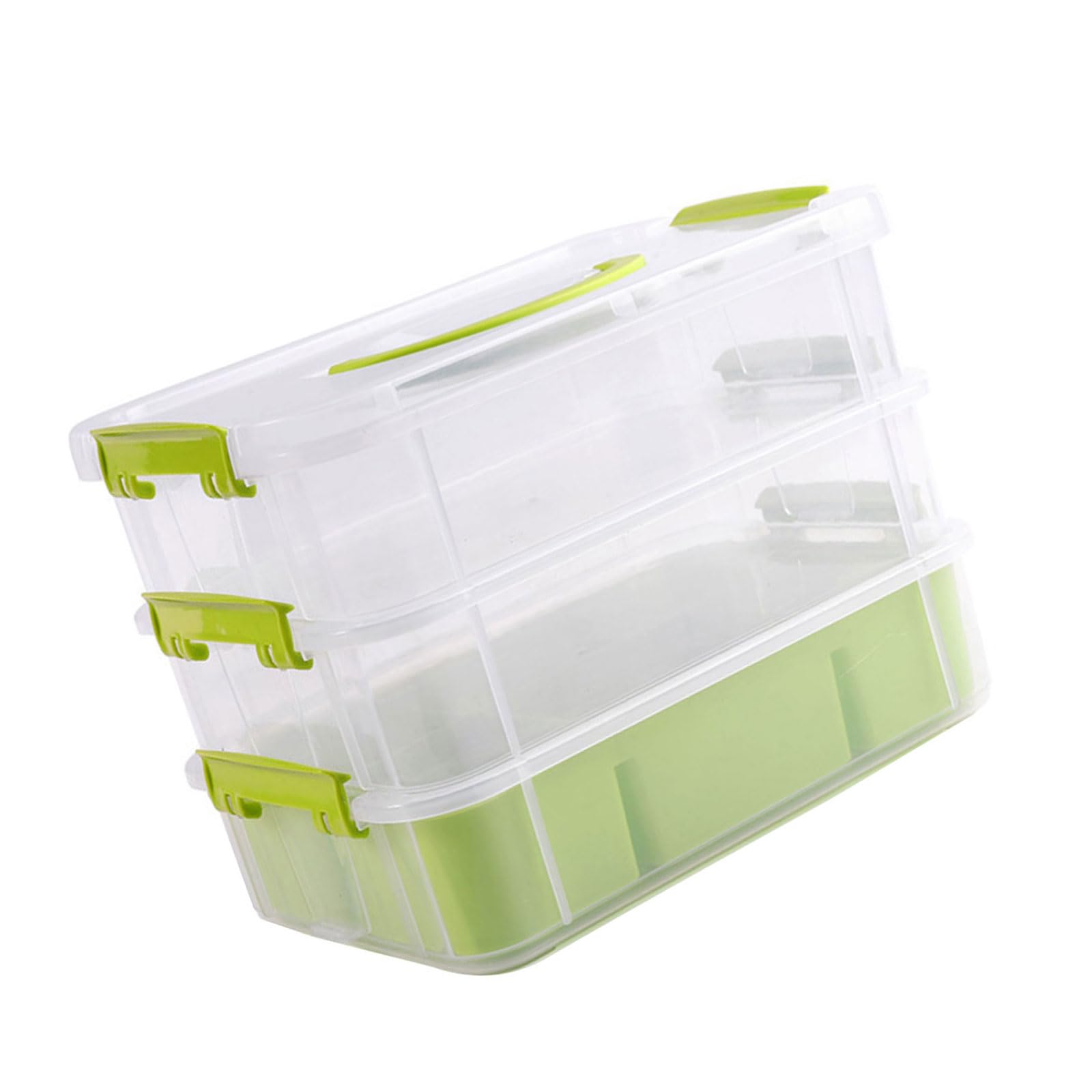 RAFGALDEX Large Capacity Storage Box with Lid 3 Layer Storage Container Stackable Box for Building Blocks Stackable Large Capacity Container for Children