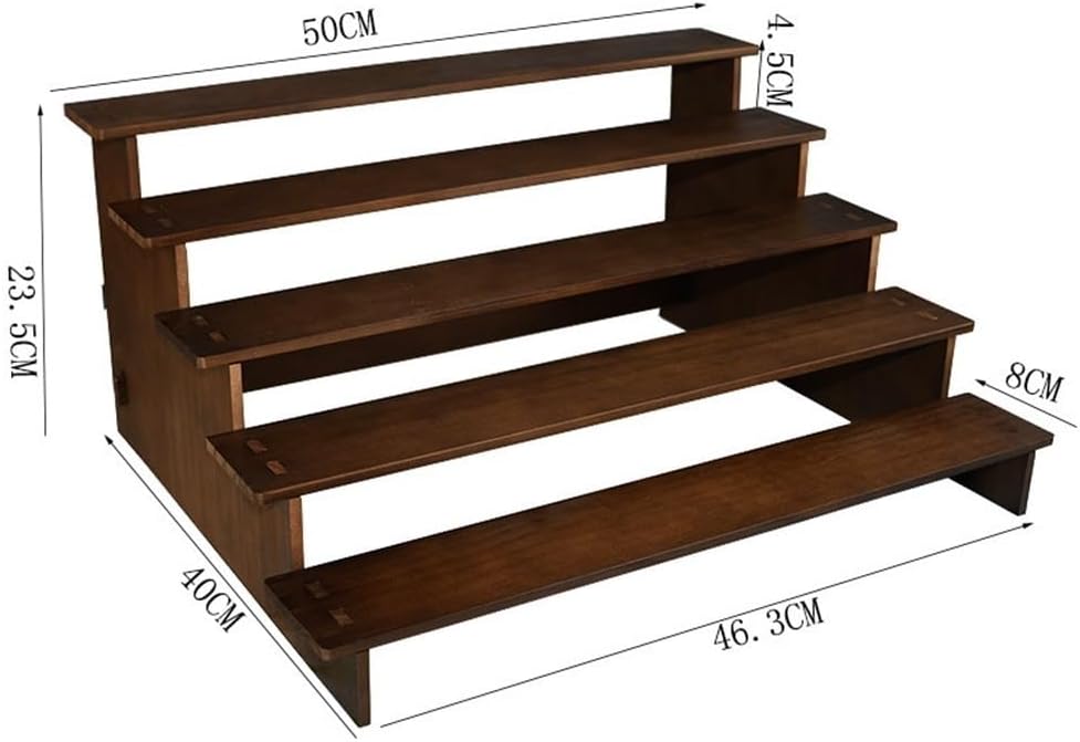 Jewelry Towers Large Splicable Vintage Solid Wood Ladder Jewelry Display Rack Five Tier Jewellery Stand Display