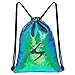 MHJY Drawstring Backpack Mermaid Magic Sequin Glitter Bag Fashion reversibleSequin Backpack Bling Dance Bags